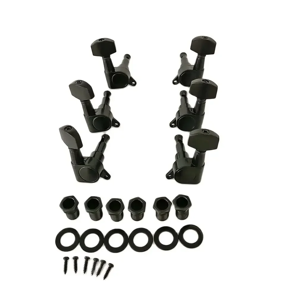 6 pçs selado guitarra cordas pegs afinadores de bloqueio 3l3r tuning pegs afinadores de cordas afinador de guitarra acústica elétrica