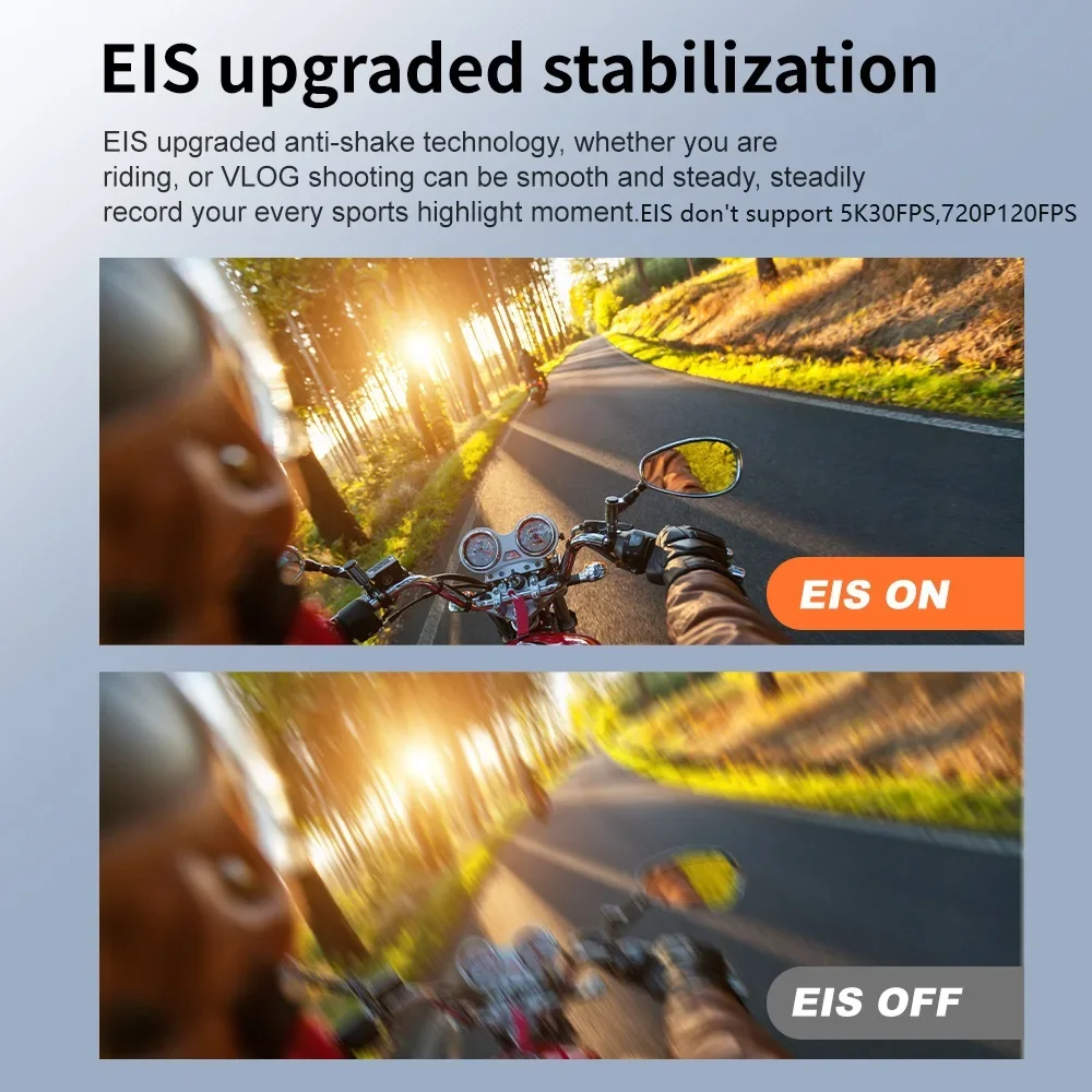 كاميرا الحركة 5K 4K60fps شاشات مزدوجة مضادة للاهتزاز EIS 2.0 WiFi 170D 5X تكبير تحت الماء كاميرا رياضية للتحكم عن بعد مقاومة للماء