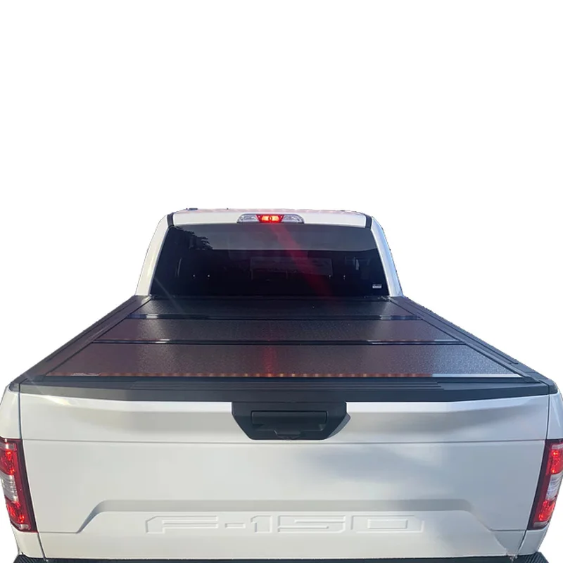 Auto Parts 4x4 Off-Road Black Aluminum Hard Folding Tonneau Cover For D-max 2016-2018 Double Cab