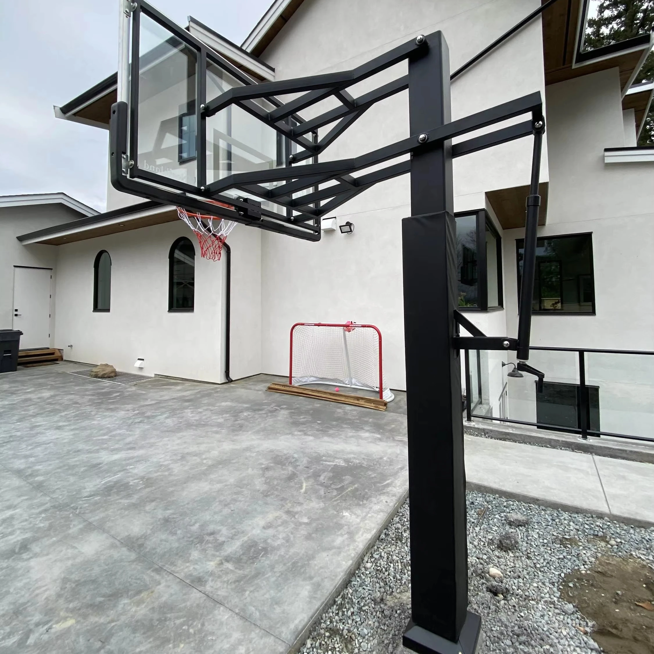 ห่วงบาสเก็ตบอลฝังพื้นแบบปรับความสูงได้คุณภาพสูง
