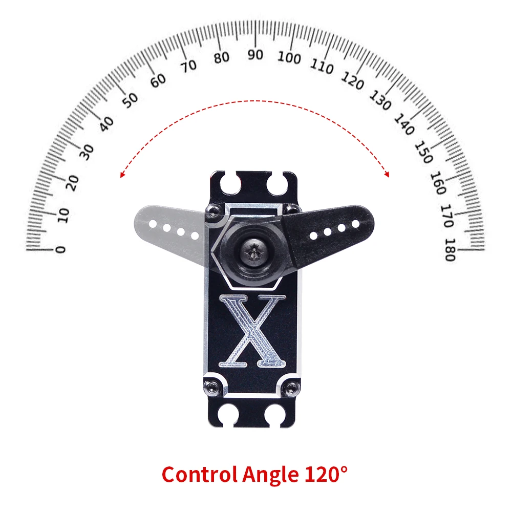 JX WP45 45KG 8.4V 0.11sec IP67 Rated Waterproof Steel Gear Aluminum Coreless Servo for RC Car Truck Robot