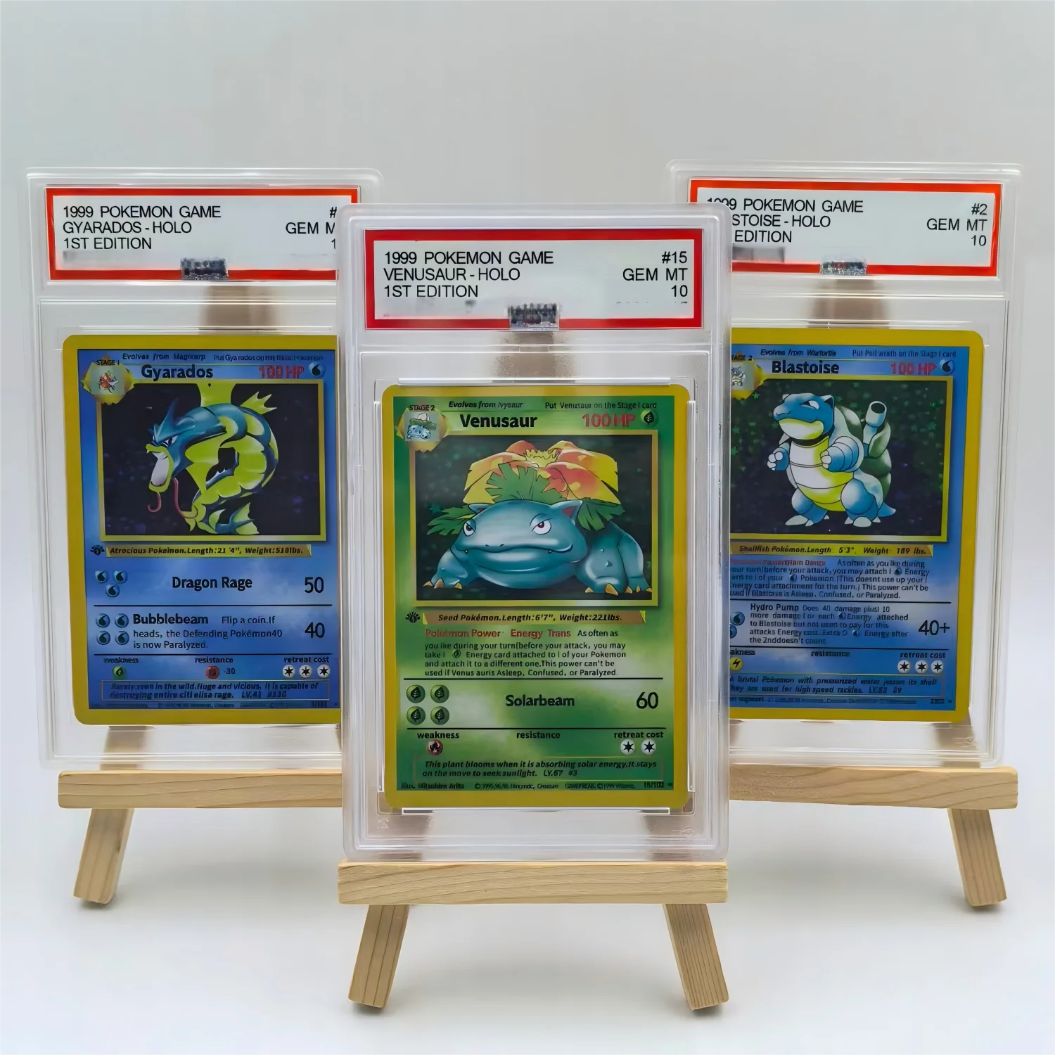 

1999 POKEMON GAME GYARADOS Venusaur Blastoise-HOLO 1ST EDITION GEM MT Копия 10 точек Рейтинг Сбор орнаментов Карты Игра Подарочные игрушки