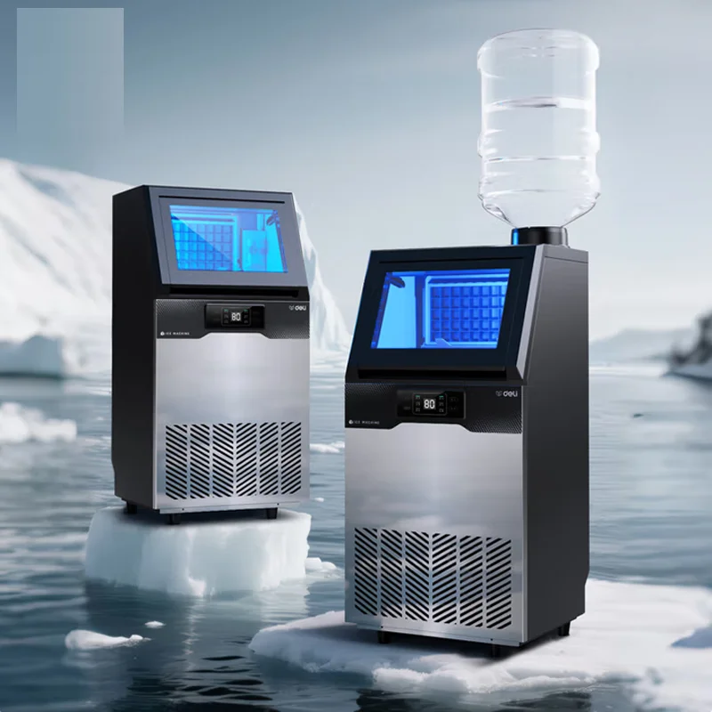 آلة صنع الثلج التجارية آلة صنع الثلج ذات سعة كبيرة لصانع مكعبات الثلج المربعة للمقهى