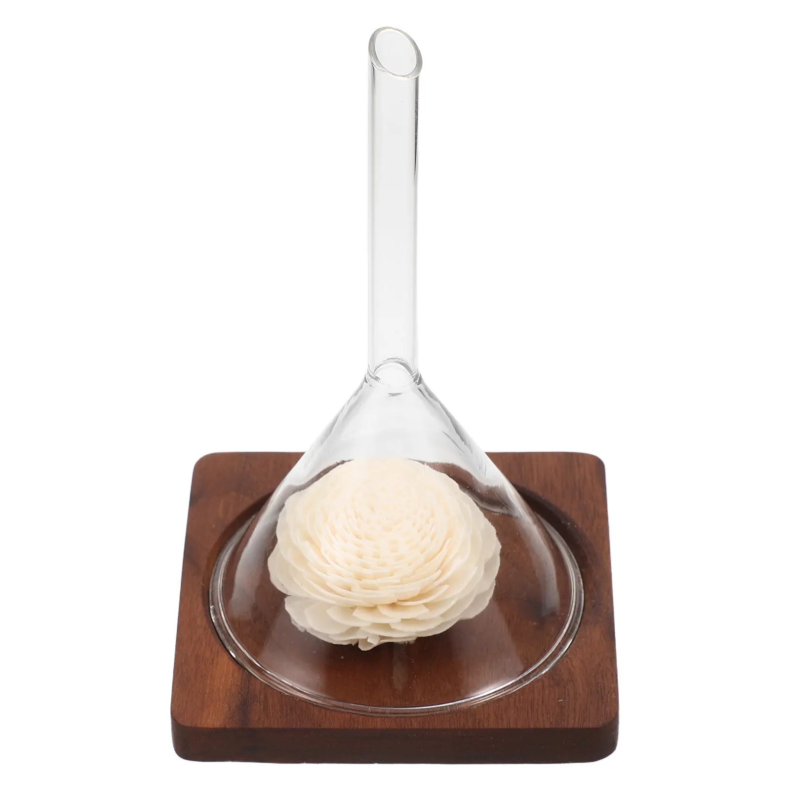1Set Perfume Tester Flower Glass Fragrance Funnel Sampling Kit Stable Design for Spa Salon Aroma Diffuser Essential Oil