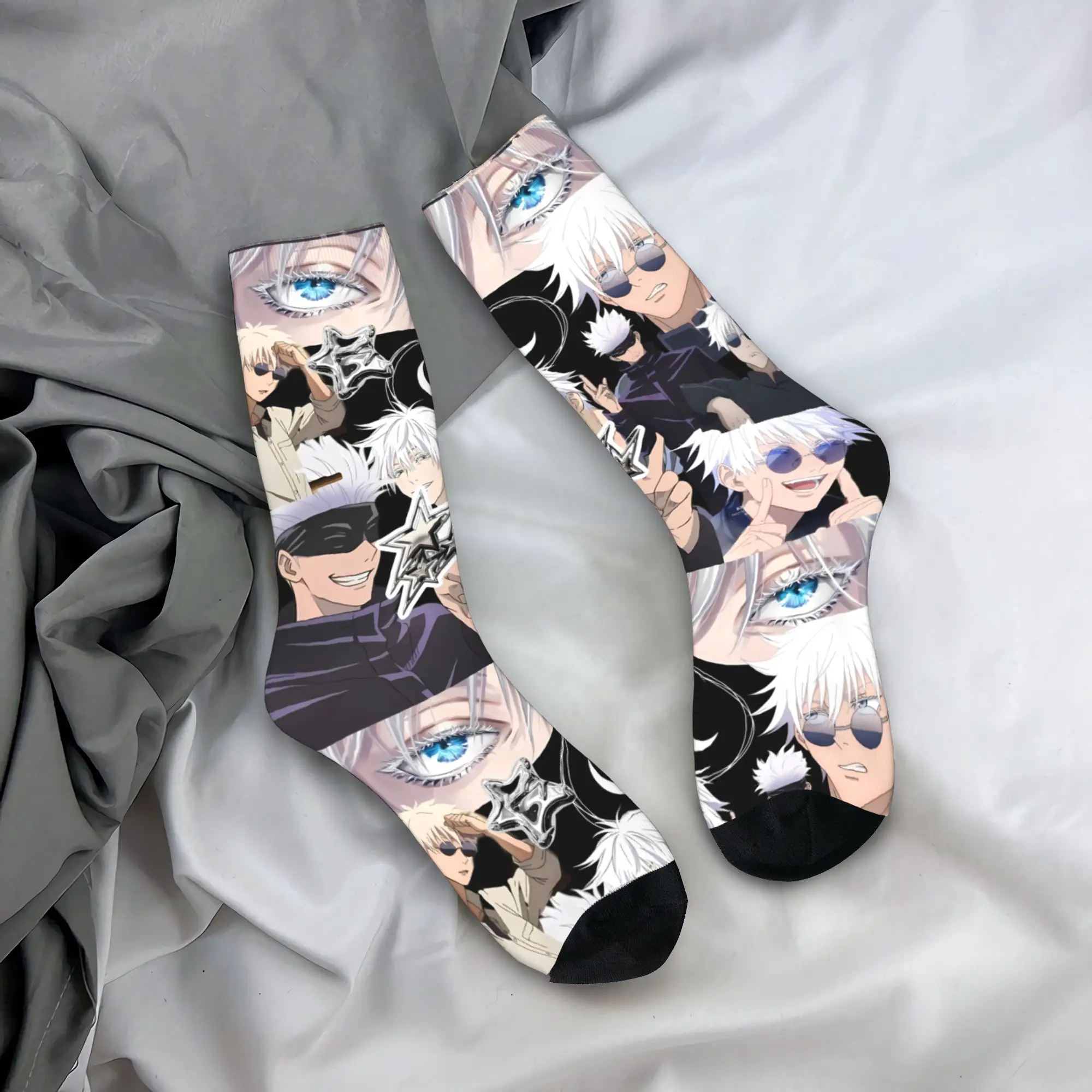 Gojo Sensei Anime Manga Stockings  Casual Socks Men High Quality Socks Autumn Skateboard Printed Anti Slip Socks Gift Idea