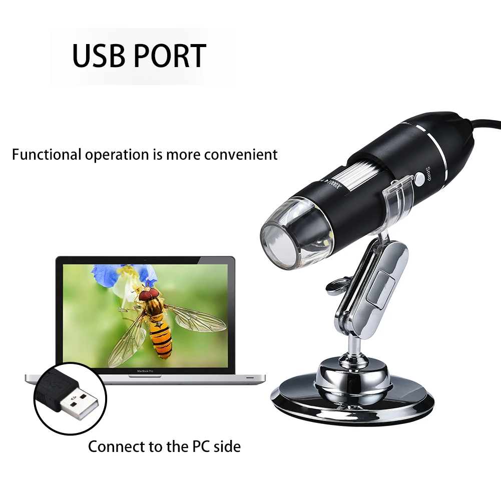 1600X Portable Electronic Digital Microscope for WIN10/8/7/XP MAC System Magnifier Sensor Camera Handheld USB Microscopes