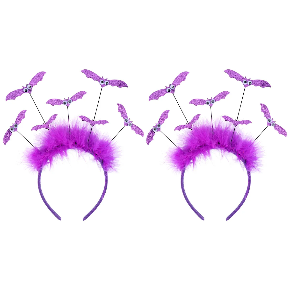 

2Pcs Halloween Bat Hair Clasp Purple Headband Hair Accessory Braiding Tool for Festival Headbands for Kids Kids Headband