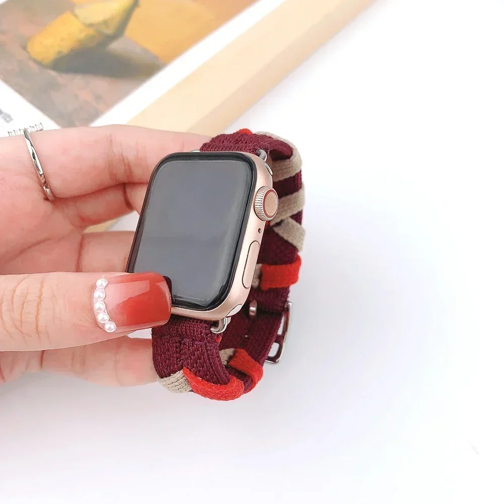 Original Nylon Loop Band For Apple Watch Ultra 2 49mm Bridon Strap For IWatch Series 9 8 SE 7 6 5 44mm 40mm 45mm 49mm 41mm 38mm