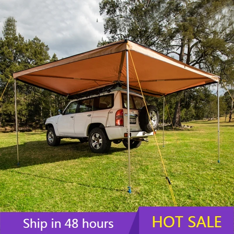 

YTYIN Large Space Sunproof Camping Canvas Car Side Awning Foxwing Awning
