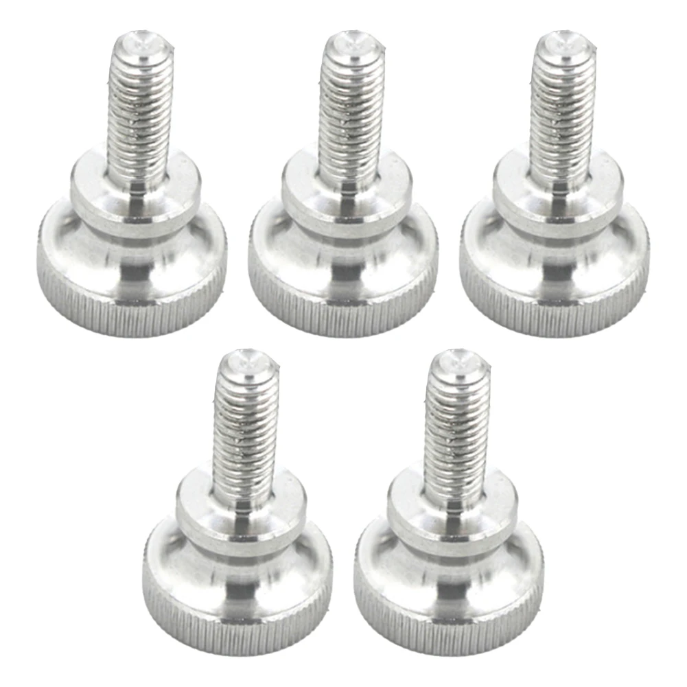 5 Pack M2.5 Knurled Thumb Screws, 304 Stainless Steel Hand Tighten Glass Lock Bolts For Industrial Hardware (M2.5x3-12mm Optiona