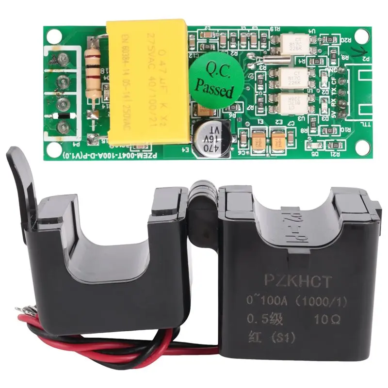 B62B-Replacement Accessories 100A PZEM 004T Wattmeter+Open CT Kwh Meter Volt Amp Current Test Module For Arduino TTL COM2/COM3/C
