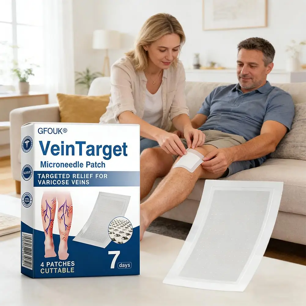 1/3/5/10Box Vein Target Microneedle Patch Eliminates Varicose Veins Improves Blood Circulation for Earthworm Legs Body Care