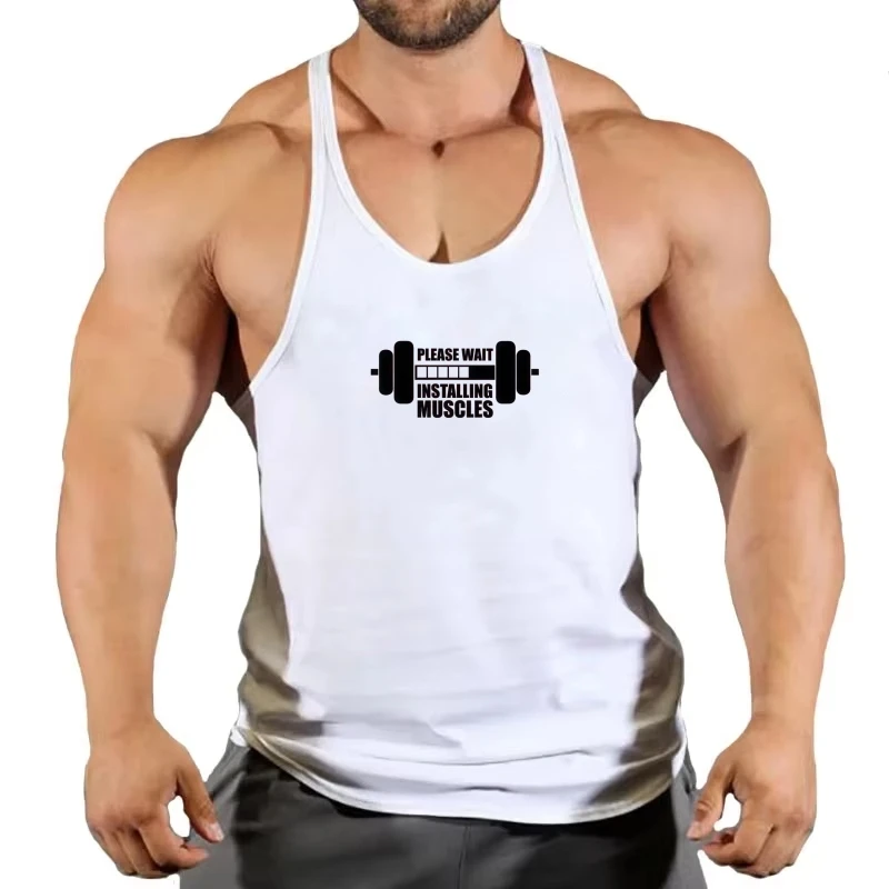 

Men's Stylish Gym Stringer Vest – Racerback Tank Top, Breathable for Bodybuilding, Daily Workout & Trendy Gym Wear