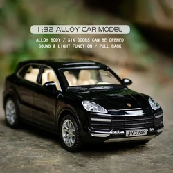 Diecast 1:32 Cayenne Simulation Alloy Model Cars Metal Vehicles Miniature for Children Gifts Collect Boys Hottoys