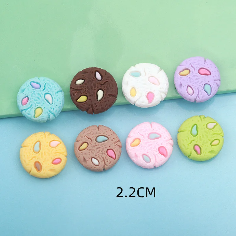 10 stücke Harz Simulation Kawaii Gefälschte Lebensmittel Miniatur Schokolade Cookies Für DIY Telefon Fall Dekoration Scrapbooking Handwerk Versorgung – Detail 3