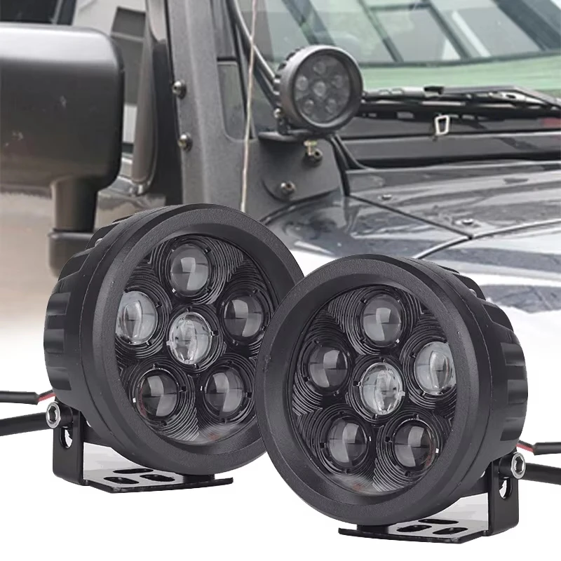 

2Pcs 3.5" Round LED Fog Lights Driving Lamp Ditch Light for 2016-2023 Toyota Tacoma Round LED Work Light Bar For Pickup SUV Boat