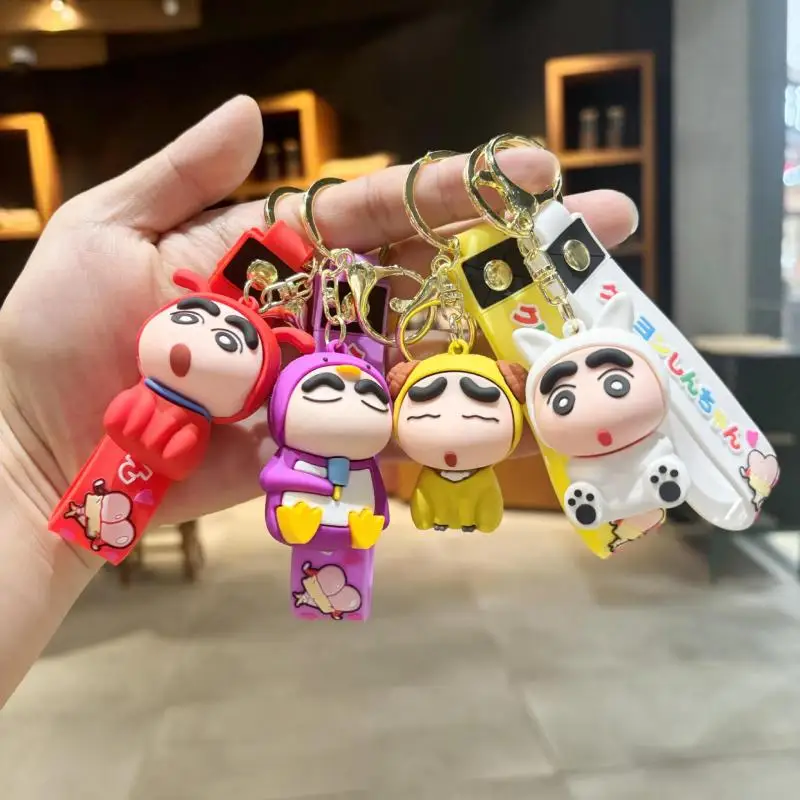 Kawaii Anime Crayon Xiaoxin Keychain Creative Cute Key Pendant Popular Alloy Keychain Student Backpack Accessories Female Gift