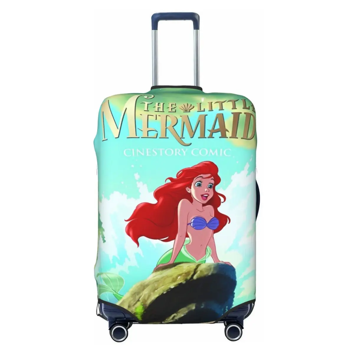 

Little Mermaid Ariel Cartoon Suitcase Cover Cruise Trip Flight Practical Luggage Accesories Protector