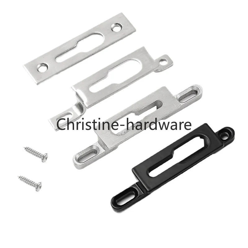 

304 Stainless Steel Lock Plate Hook Base for Sliding Door Lock Glass Door and Window Hook Lock Base Snap-on Window Fitting