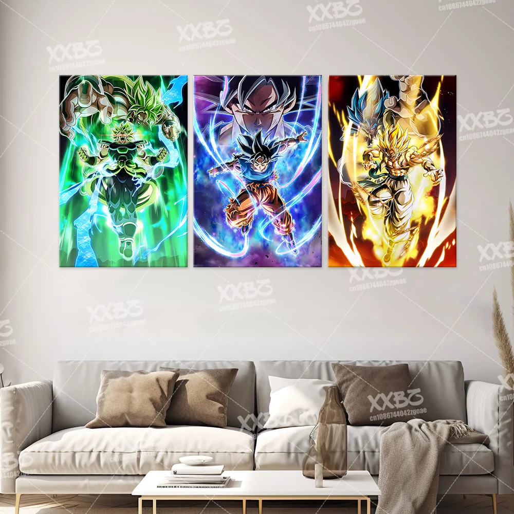 Dragon Ball Wall Art Canvas Prints Painting Hot Blooded Anime Home Decoration Pictures No Frame Son Goku Figures Poster Artwork