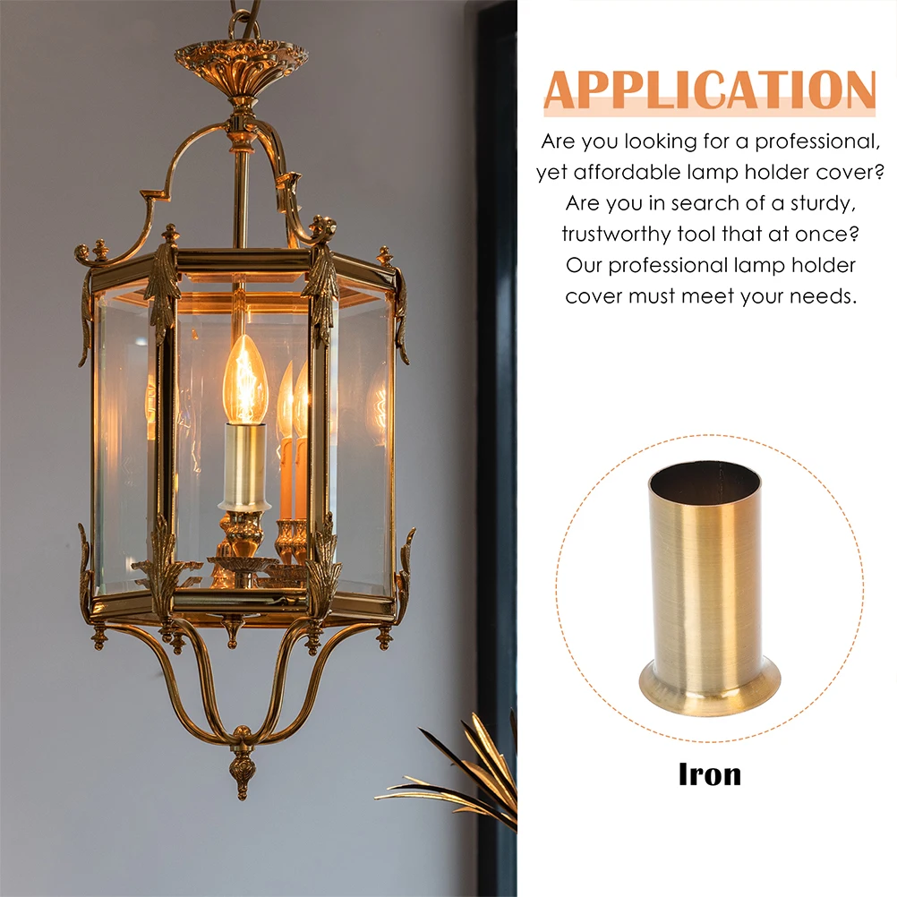 

10pcs Crystal Chandelier Flanging Sleeve 30X80Mm Lamp Holder Cover Replacement Lighting Parts Durable Iron Simple Installation