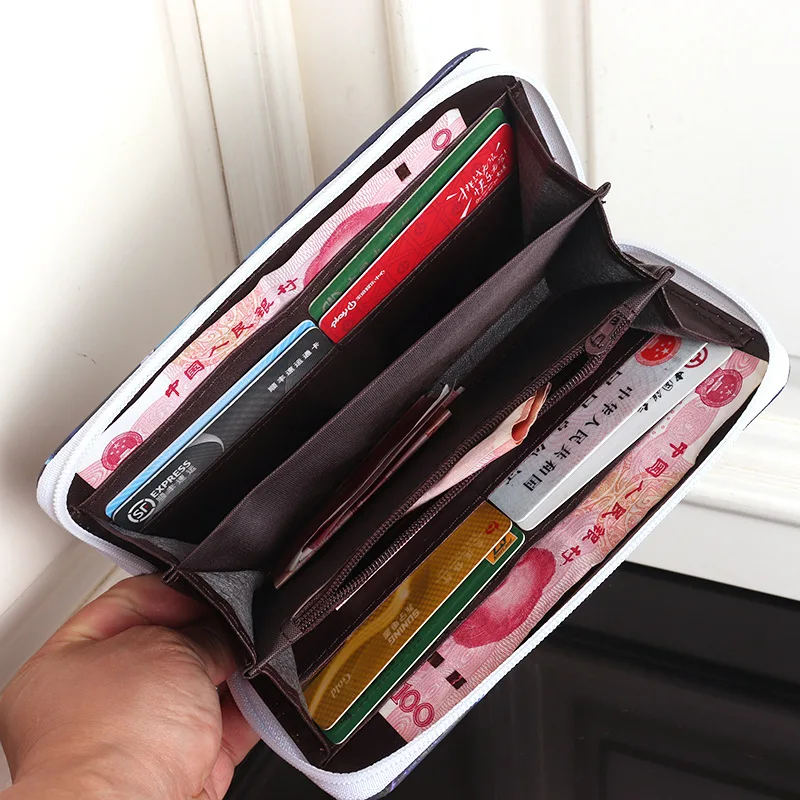 Anime Good Guys Cartoon Chucky PU Leather Multi-Layer Wallets Cosplay Clown Wallet Coin Bag Zipper Purse Gift