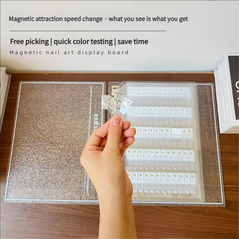 New 240pcs  Nail Color Book Acrylic Gradient Purple Blue Gel Polish Display Tool
