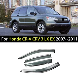 Car Window Visor For Honda CRV CR-V 3 LX EX 2007 2008 2009 2010 2011 Deflectors Window Rain Guard Weathershield Sun Rain Guard