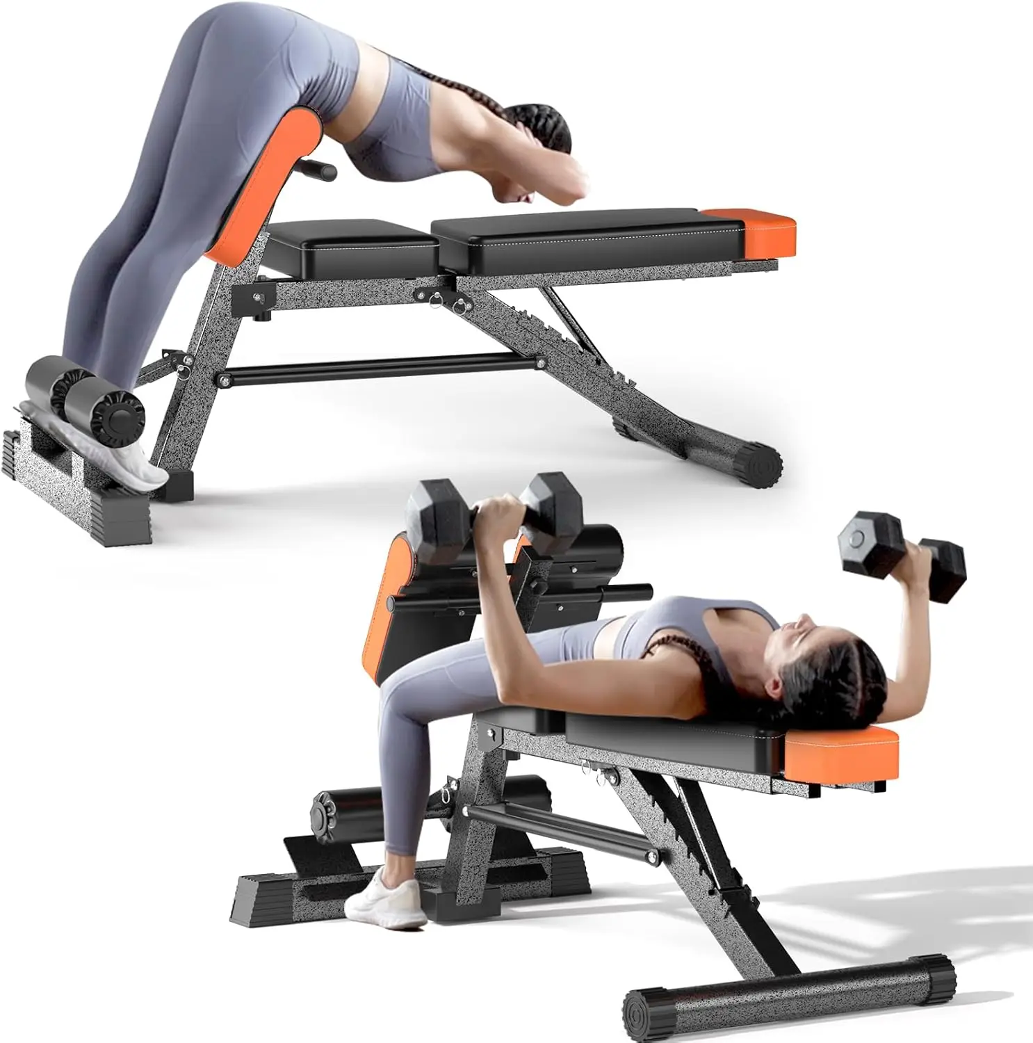 3 in 1 Preacher Curl Bench, All In One Adjustable Weight Bench For Home Gym 880 LBS Capacity, Additional Stability