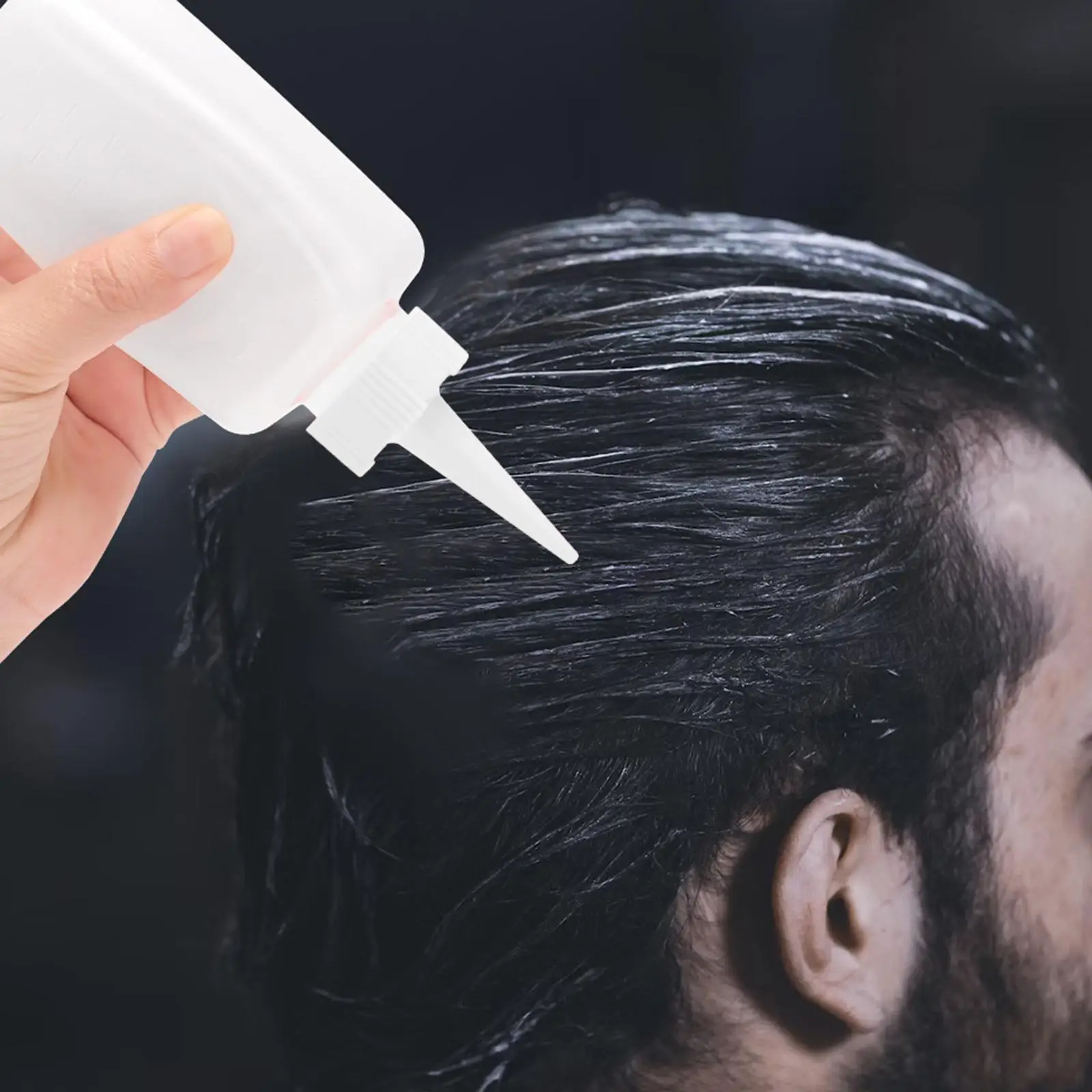 6 Pieces Hair Dye Applicator with Gradation 160ml/200ml Multifunction Shampoo Bottles for Barbershop Hairdressing Home Use