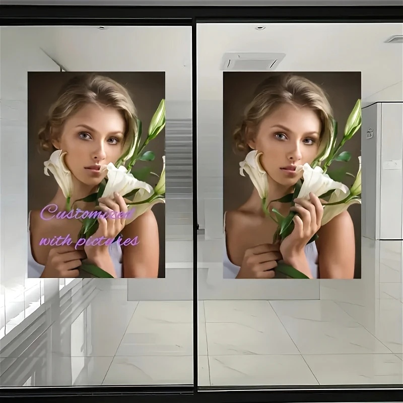 Custom Custom Self-Adhesive Poster Print, Waterproof And Fade-Resistant, Suitable for Shops, Walls, Glass, Floors
