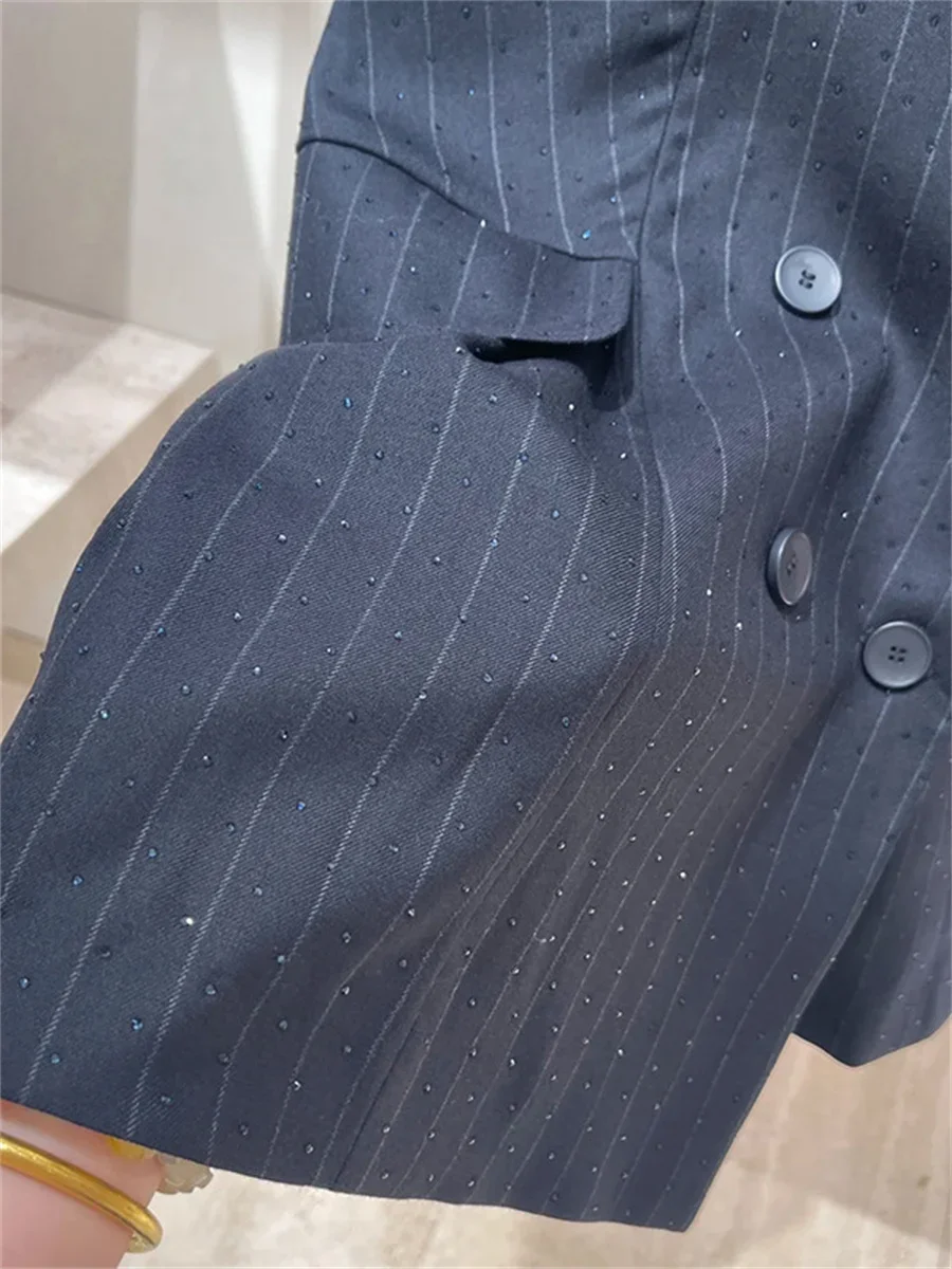 Elegante zweiteilige Anzüge für Damen im Herbst und Winter 2025, langärmelige Anzugjacke oder schmales Westenkleid