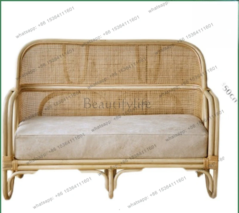 Japanese-style all-rattan woven sofa modern simple and fashionable living room sofa furniture