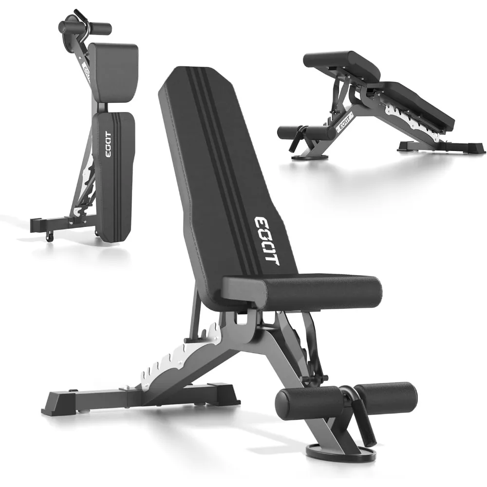

Adjustable Weight Bench for Home Gym, Heavy Duty Workout Bench Up to 880/1500 LBS, Decline Incline Strength Training Bench for F