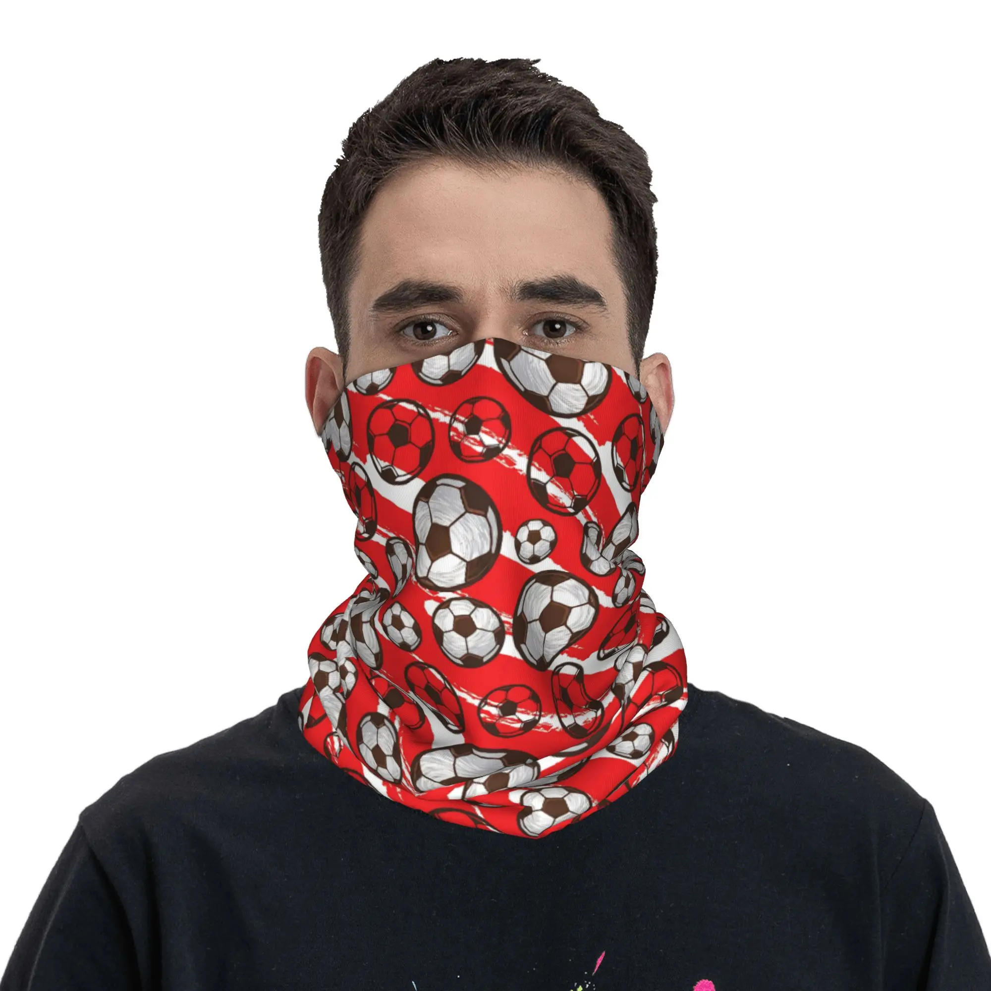 Football Soccer Patten Bandana Neck Gaiter Printed  Face Scarf Multi-use Headband Cycling for Men Women Adult All Season
