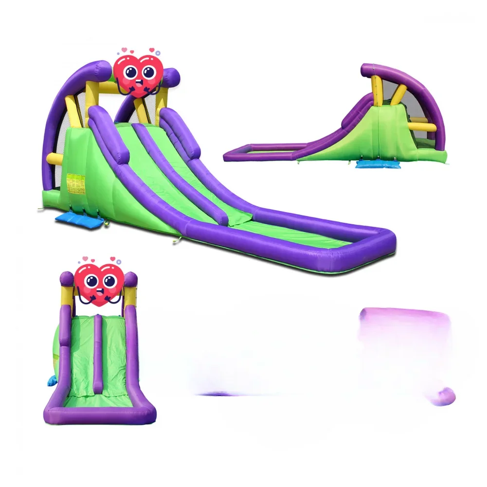 

'Inflatable castle swimming pool children's facilities double water slide with splash pool customized