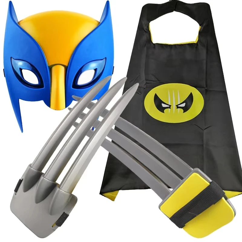 Wolverine Claw X Men Blade Paw Cosplay Cloak Mask Hero Weapons Logan Halloween Costume Props Birthday Christmas Gift Toy