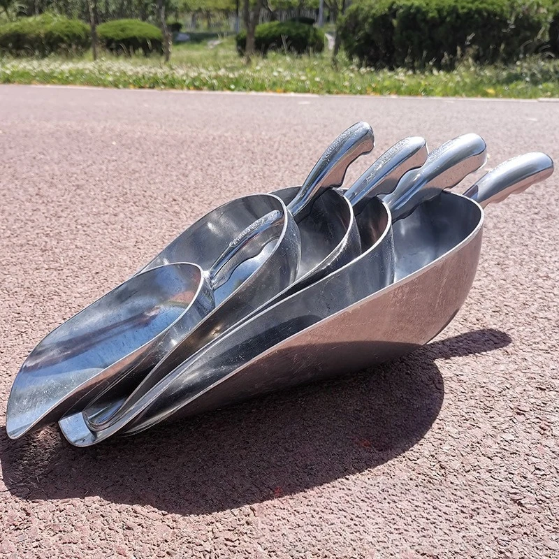 Cuchara para Hielo Reforzada, Tolva, Cuchara de Aluminio, Cuchara Mezcladora Grande Reforzada, Cuchara con Abrazadera, Cuchara para Azúcar, Cuchara para Materiales