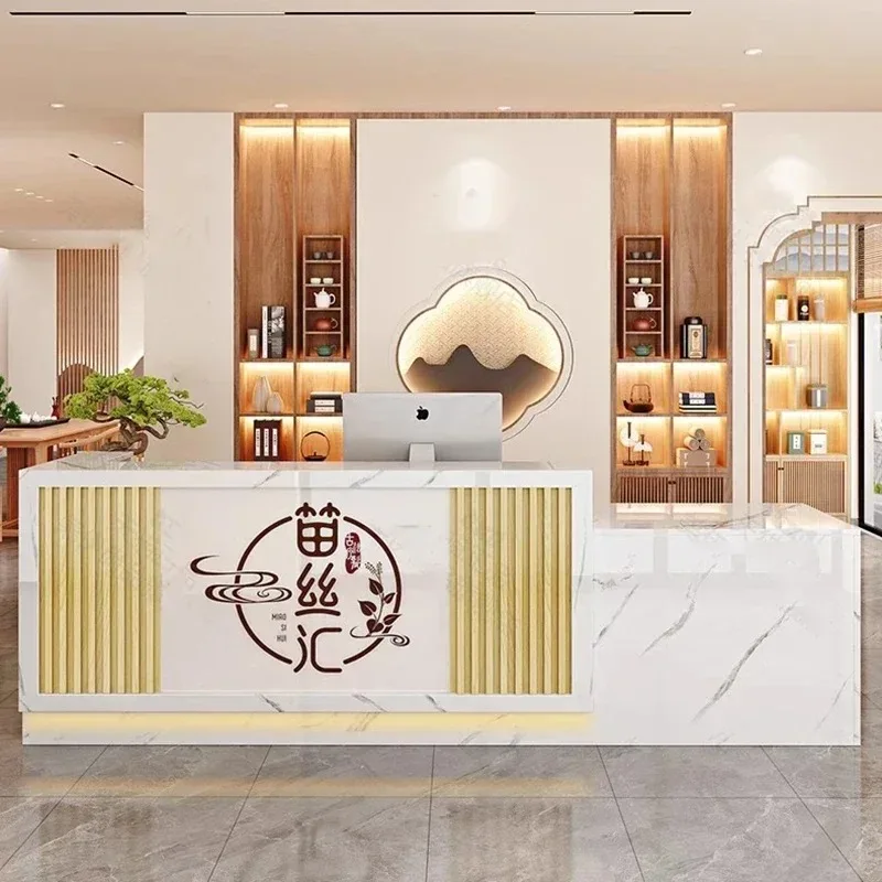 

Trendy Salon Reception Desks Beauty Office Nordic Beauty Hotel Safe Reception Desks Luxury Mostrador De Tienda Hotel Furniture