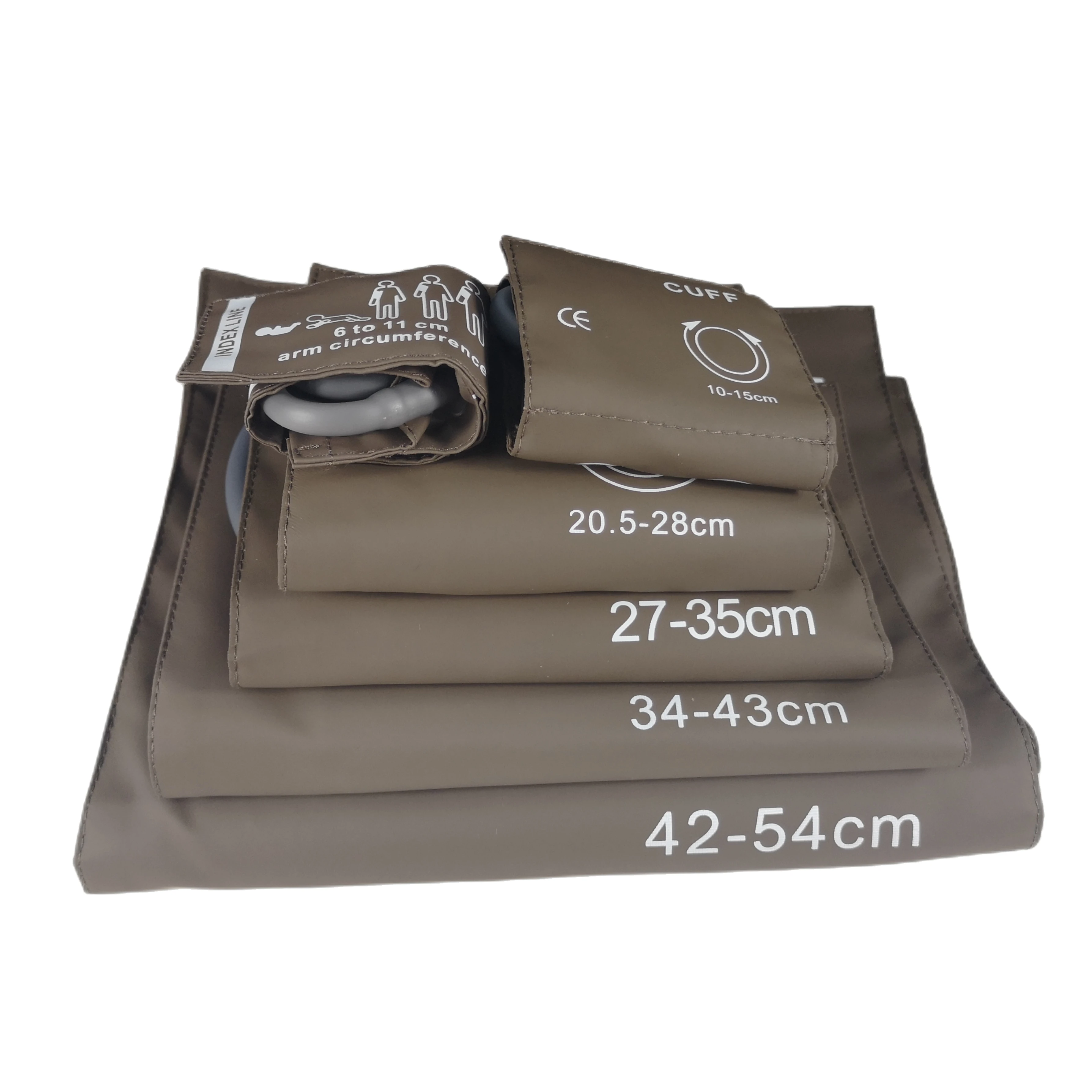 All Sizes In One Set Reusable Blood Pressure NIBP Cuff With Double Tube For Neonates to Adult Size Patient Monitor Double Hose