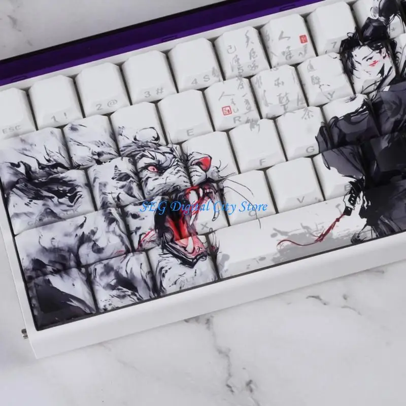 

U75B Heat Sublimation PBT Keycaps Textured Anti Slip For 60% 68% Keyboards Keycap