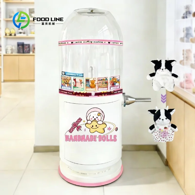 Mobile Teddy Bear Stuffing Machine with Wheels Single-Nozzle Custom Plush Filler DIY Fiber Filling Machine for Stuffed Toys