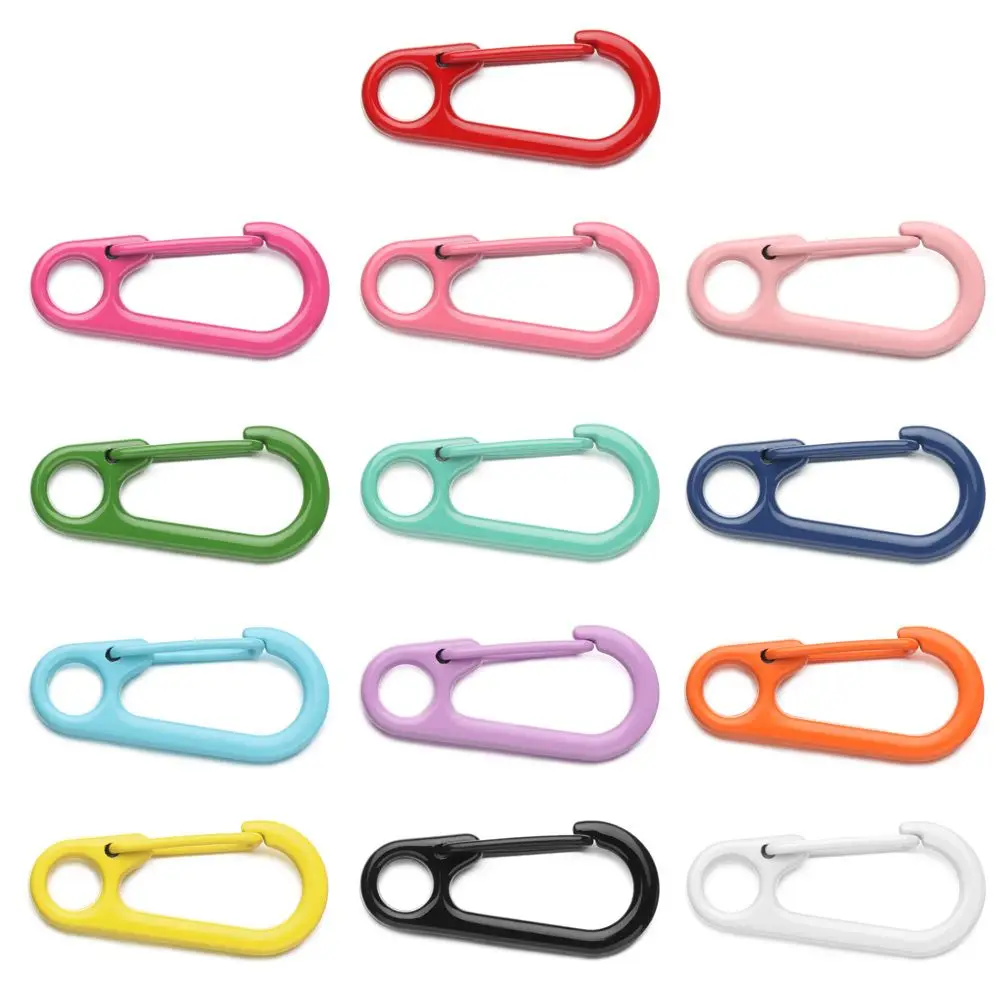 5pcs 13 Colors Push Trigger Plated Gate Bag Belt Buckle Carabiner Purses Handbags Snap Clasp Clip Spring Buckles