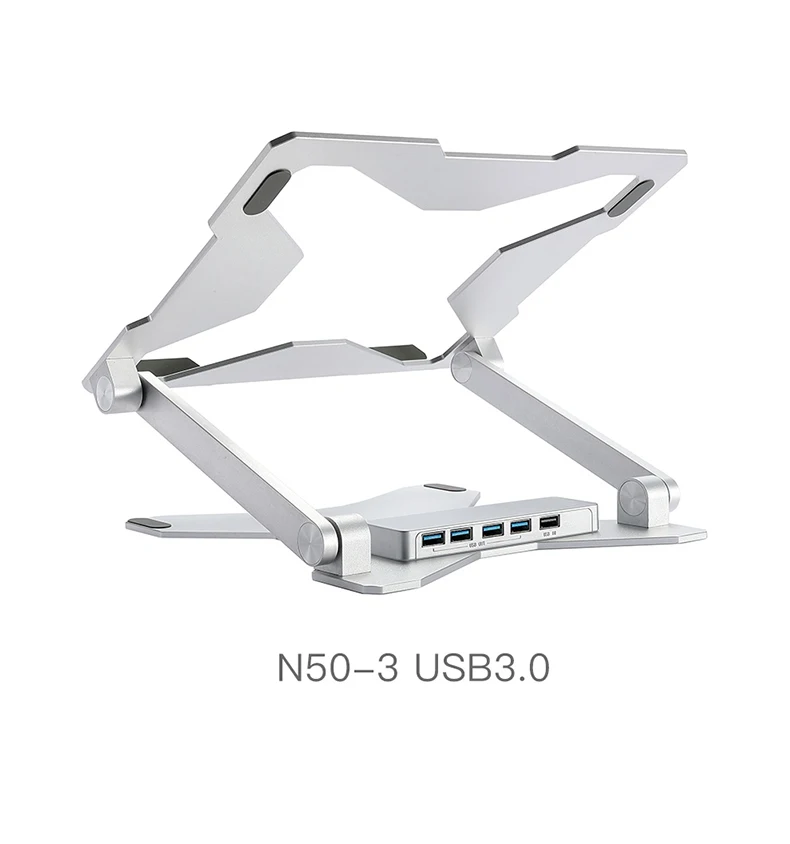 Ergonomic Flexible Folding Height Adjustable Aluminum Foldable Portable Adjustment Desktop Laptop Notebook Holder Riser Stand