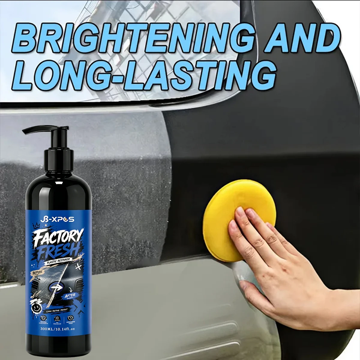 Car Plastic Repair Paste Restore Like New Black Long-Lasting Strengthen Protect Anti-Fade Coating Auto Detailing YT2002