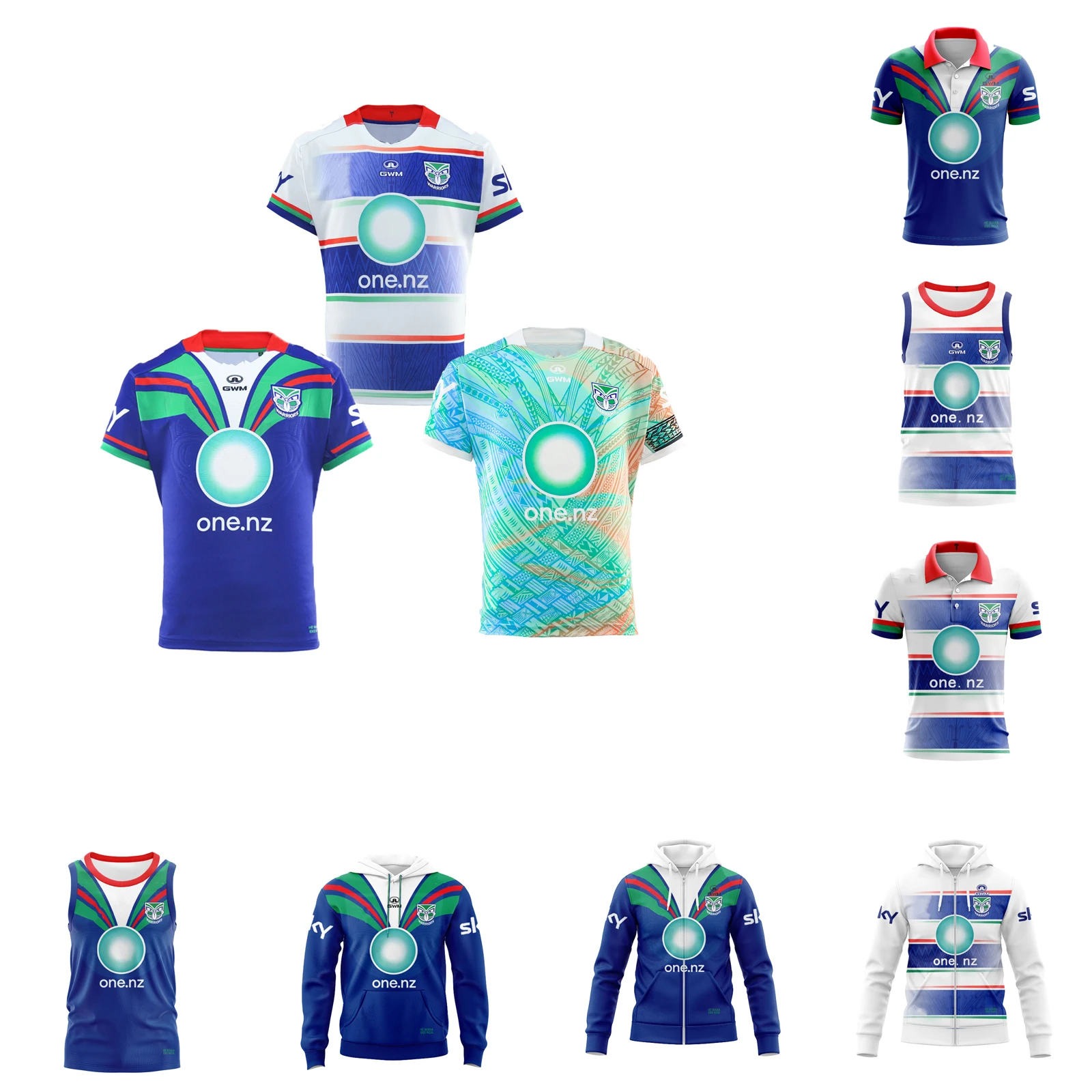 2025 Warriors Mens Home/Away  Rugby Jersey Hoodies Singlets Sport Shorts Hats Customize