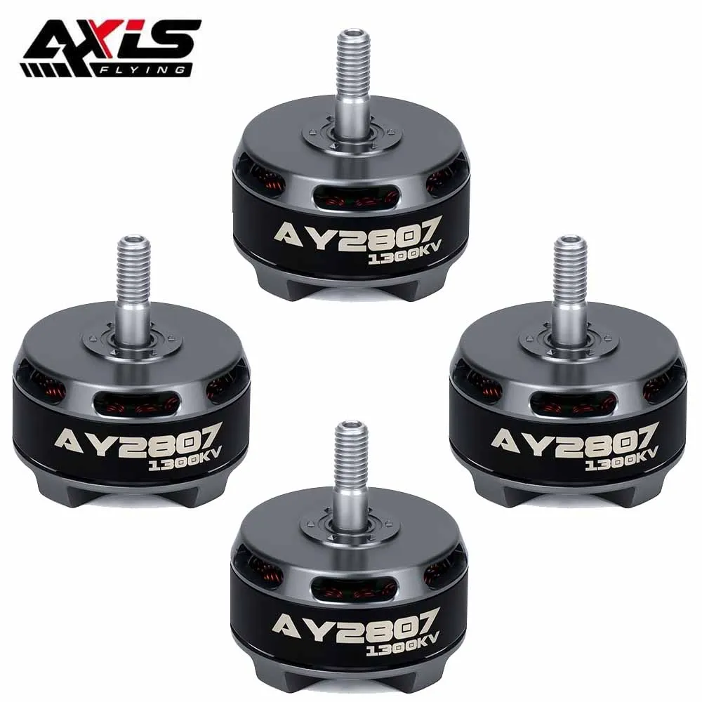 

4PCS Axisflying AY2807 2807 1300KV Brushless Motor 6S LiPo 5mm Axis for FPV Freestyle 7inch Long Range LR7 Drone DIY Parts