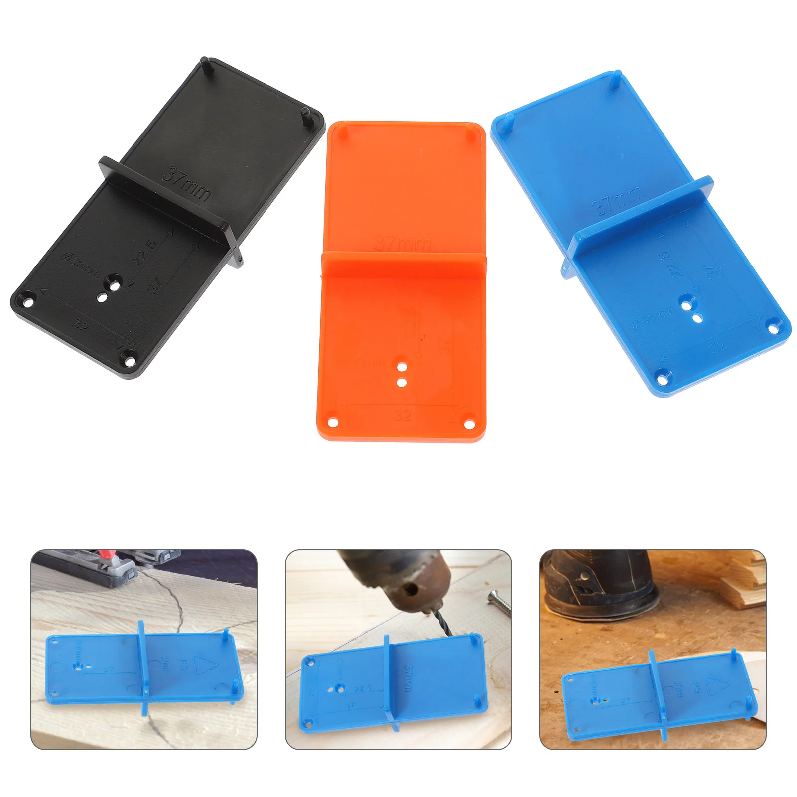 3pcs Door Hinge Jig Drill Guide Locator Cabinet Handle Jig Hinge Template Tool cabinet hinge jig concealed hinge jig