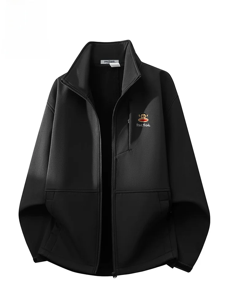 

Мужская куртка-бомбер Paul Frank свободного кроя на молнии, осенняя, повседневная, из полиэстера, с защитой от сминания, с принтом Big Mouth Monkey