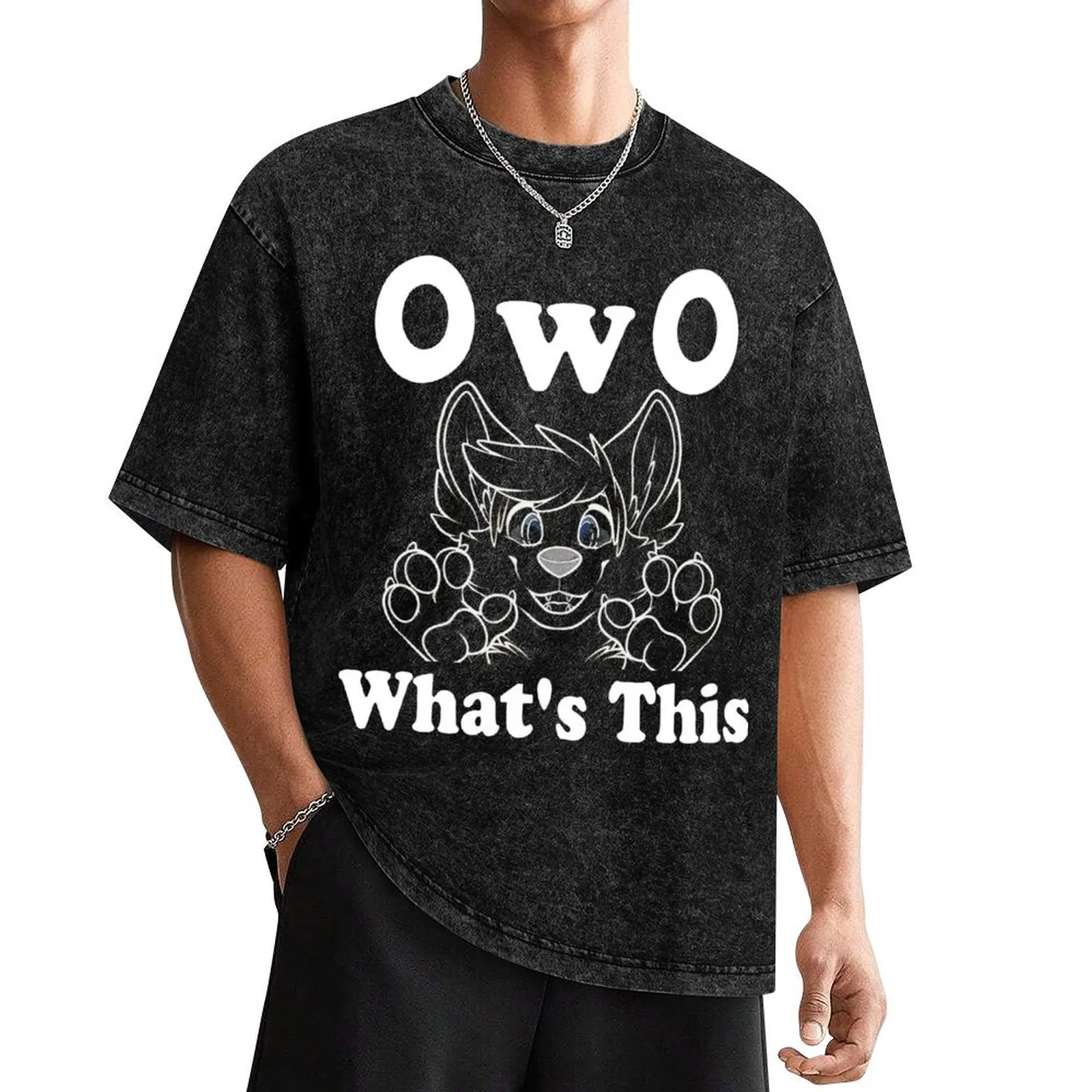 

OwO Whats This , Fursuit Furry Fursona T-Shirt graphic t shirts aesthetic clothes Men's t-shirts